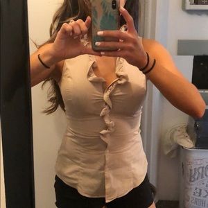 NY and company ruffle sleeveless blouse